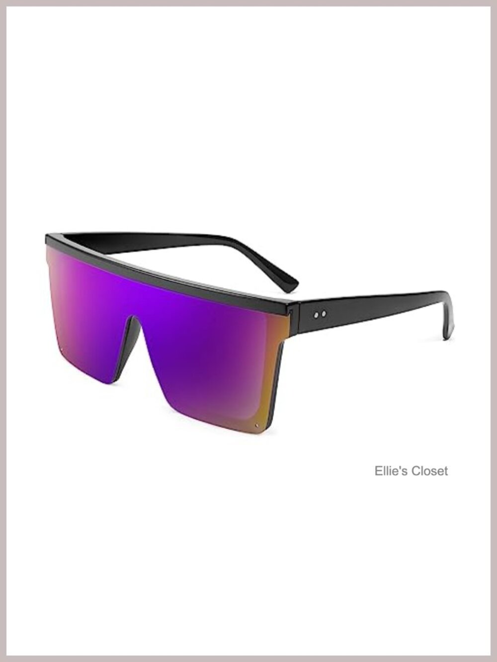 Oversized Flat Top Square Sunglasses UV400 Shield Full Frame Adult Unisex
